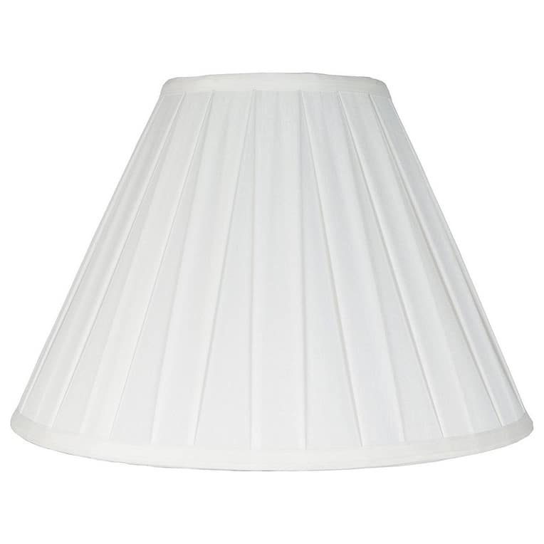 Empire Box Pleat Lamp Shade, 6" Top, 14" Bottom, 9" Slant