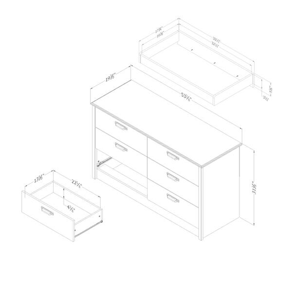 South Shore Admiral Changing Table