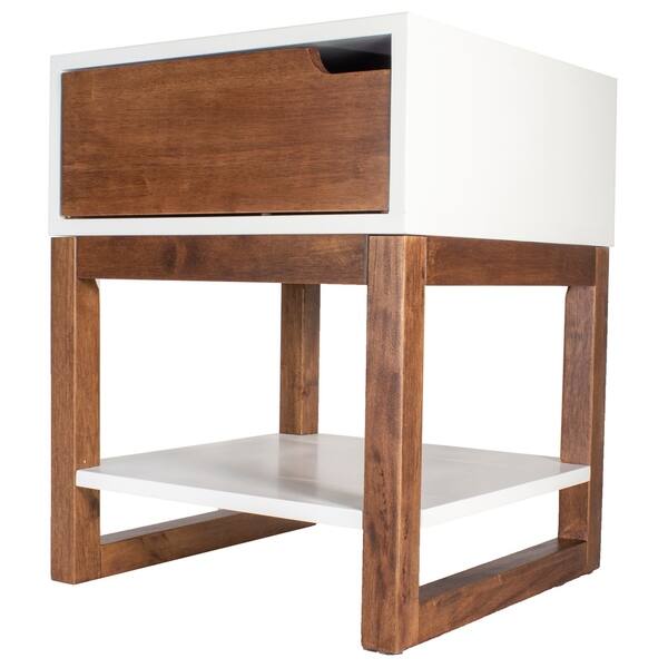 Shop Mid Century Modern Wood One Drawer Side Table W Shelf On Sale Overstock 30793595