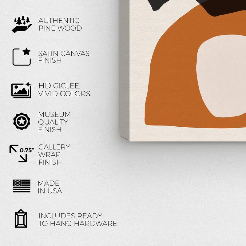 Wynwood Studio 'La Afrique Meridionel' Abstract Wall Art Canvas Print Paint - White, Orange