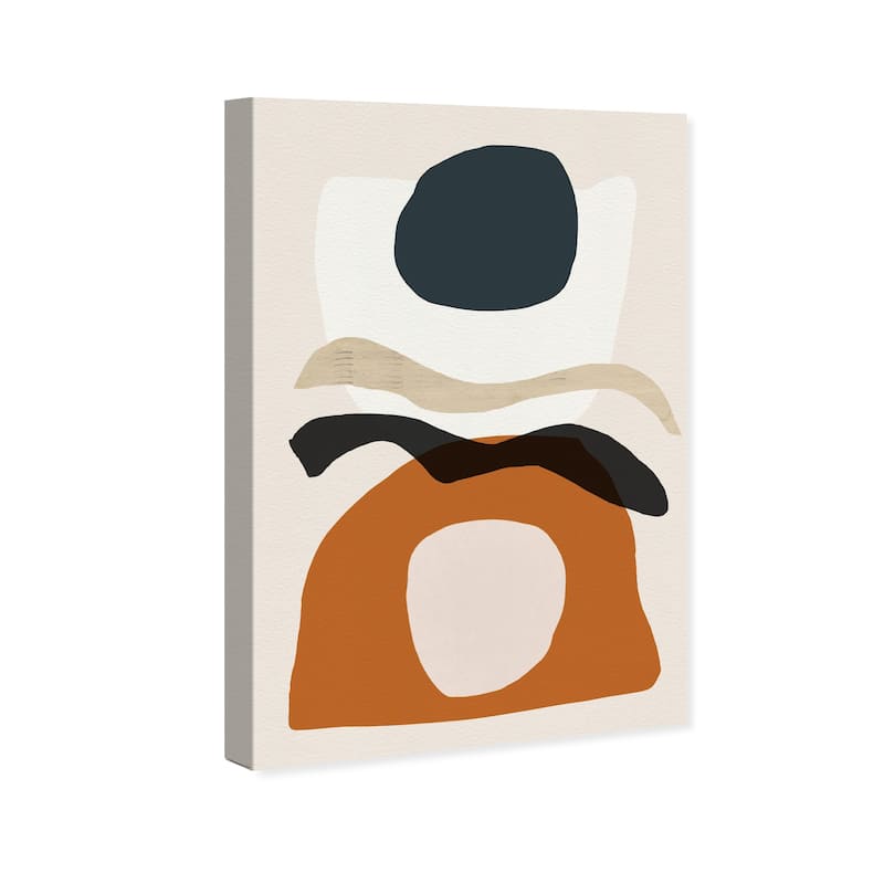 Wynwood Studio 'La Afrique Meridionel' Abstract Wall Art Canvas Print Paint - White, Orange