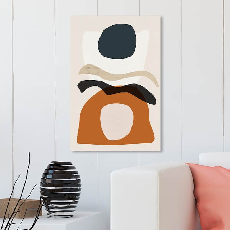 Wynwood Studio 'La Afrique Meridionel' Abstract Wall Art Canvas Print Paint - White, Orange - 20 x 30