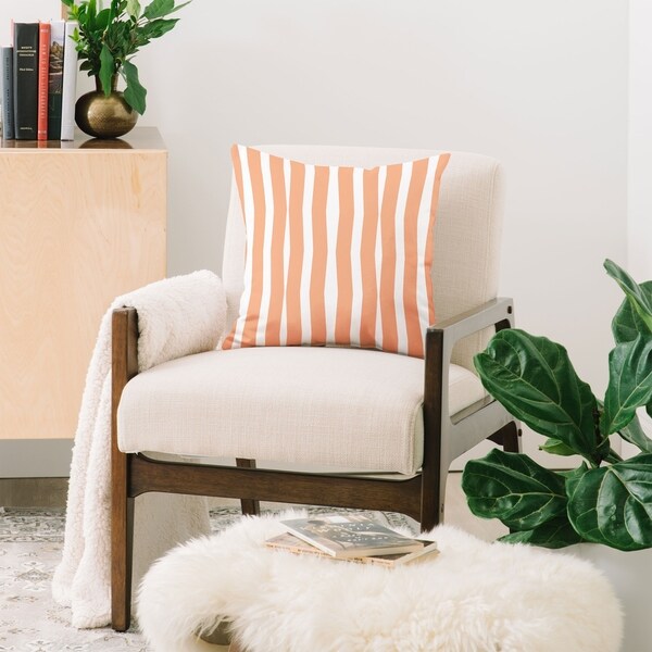 Deny Designs Modern Lines Peach Throw Pillow (6 size options)