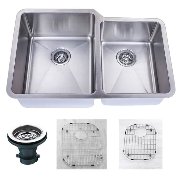 Wells Sinkware 32 18-Gauge Undermount Double Bowl Stainless Steel