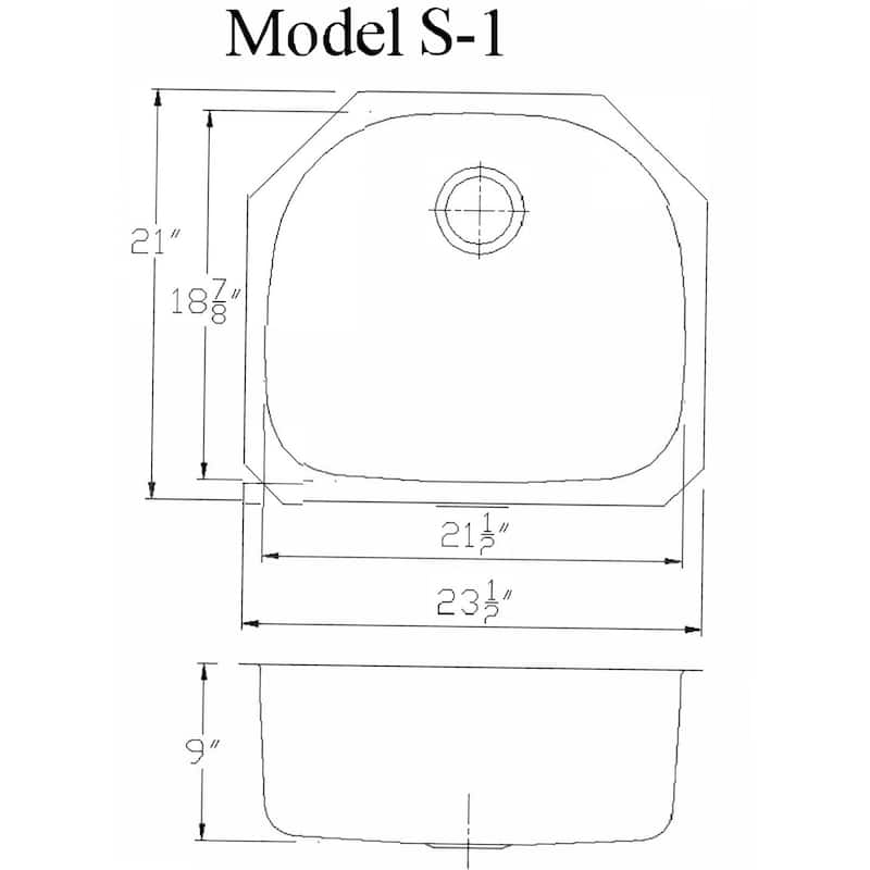 Premium Undermount 18 Gauge Stainless Steel 23.5" Single Bowl Kitchen Sink with Grid and strainer