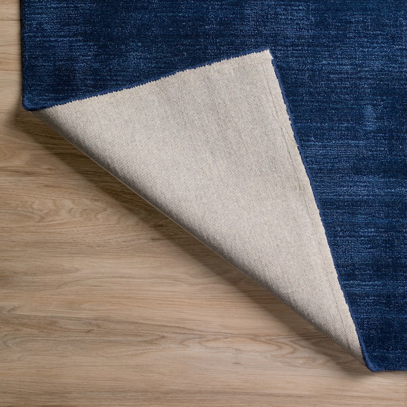 Addison Garrett Solid Blue Area Rug