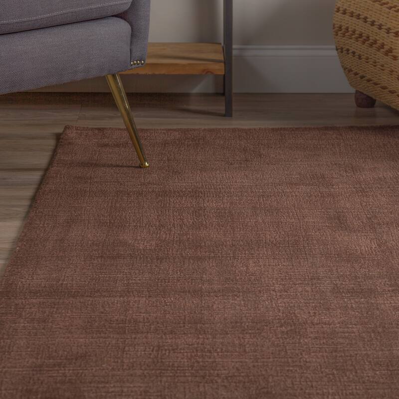 Addison Garrett Solid Blue Area Rug
