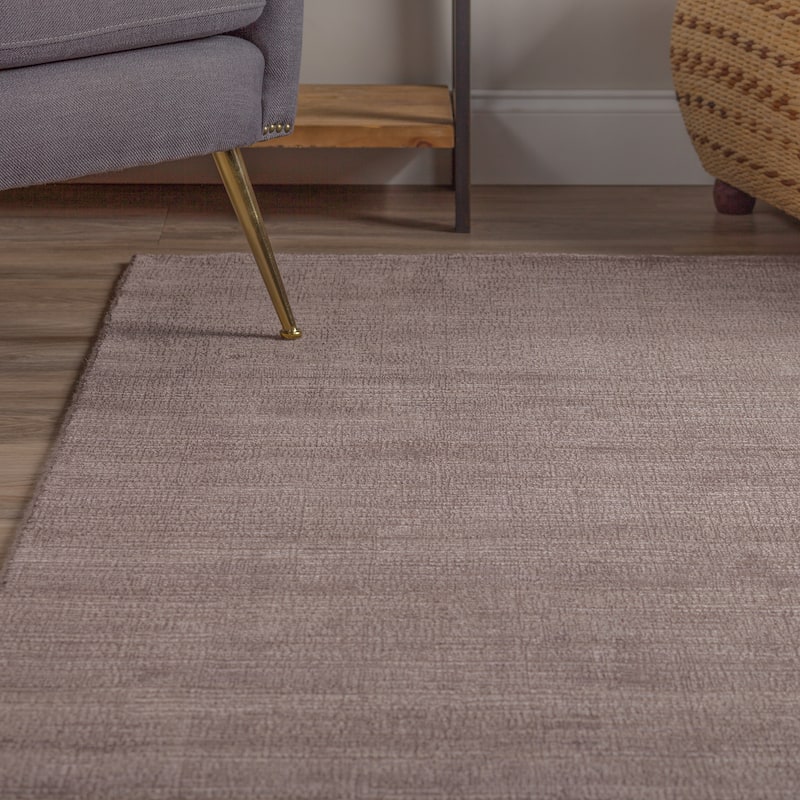 Addison Garrett Solid Blue Area Rug