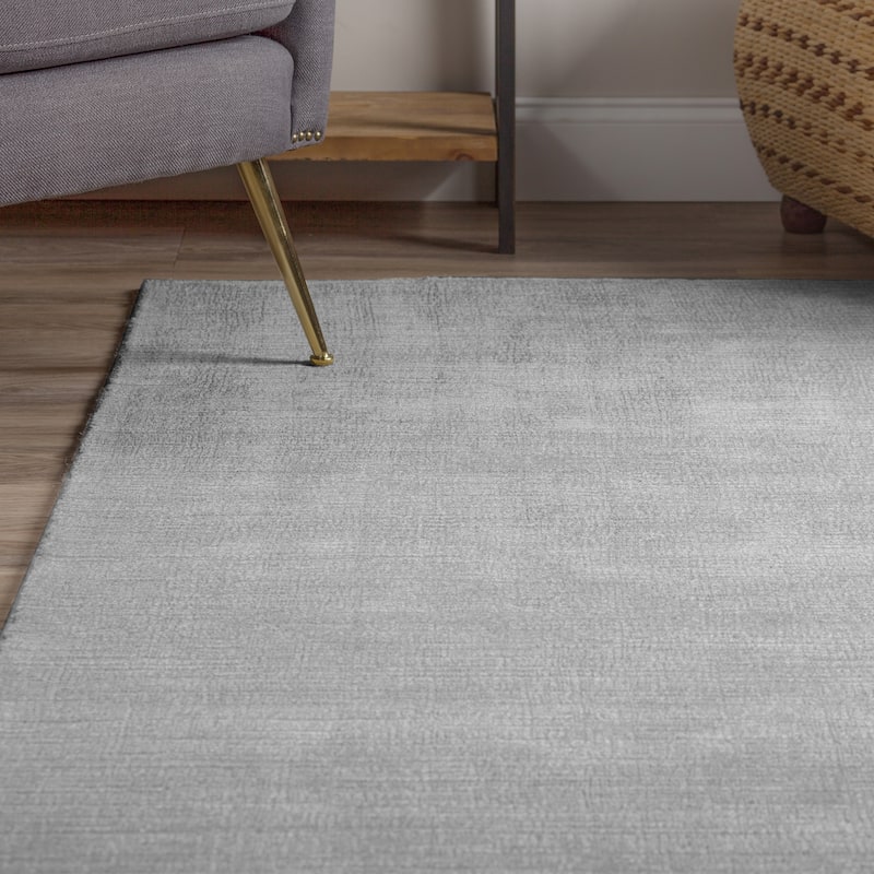 Addison Garrett Solid Blue Area Rug