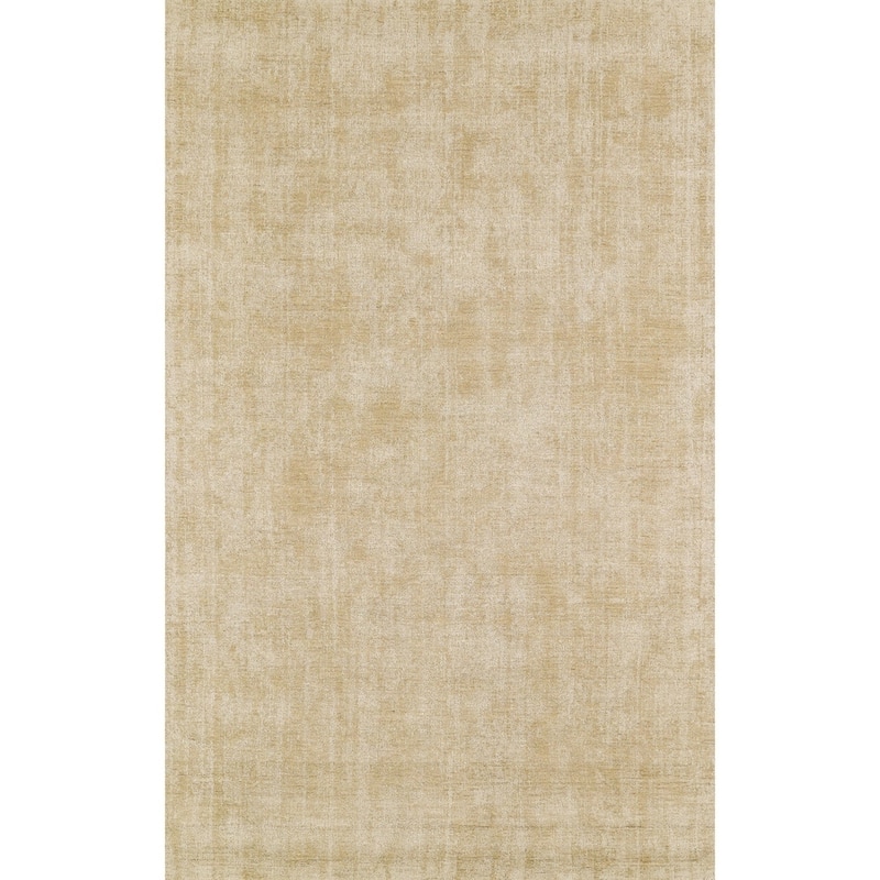 Addison Garrett Solid Blue Area Rug - 3'6"X5'6" - Khaki/Navy - Rectangle