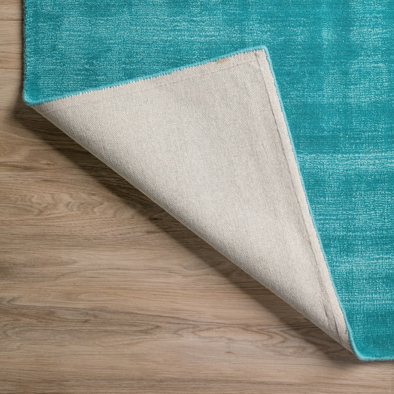 Addison Garrett Solid Blue Area Rug