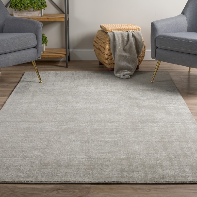 Addison Garrett Solid Blue Area Rug