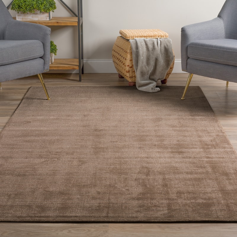Addison Garrett Solid Blue Area Rug