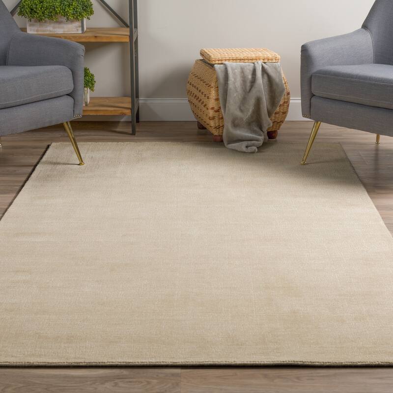 Addison Garrett Solid Blue Area Rug