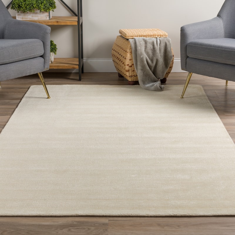 Addison Garrett Solid Blue Area Rug