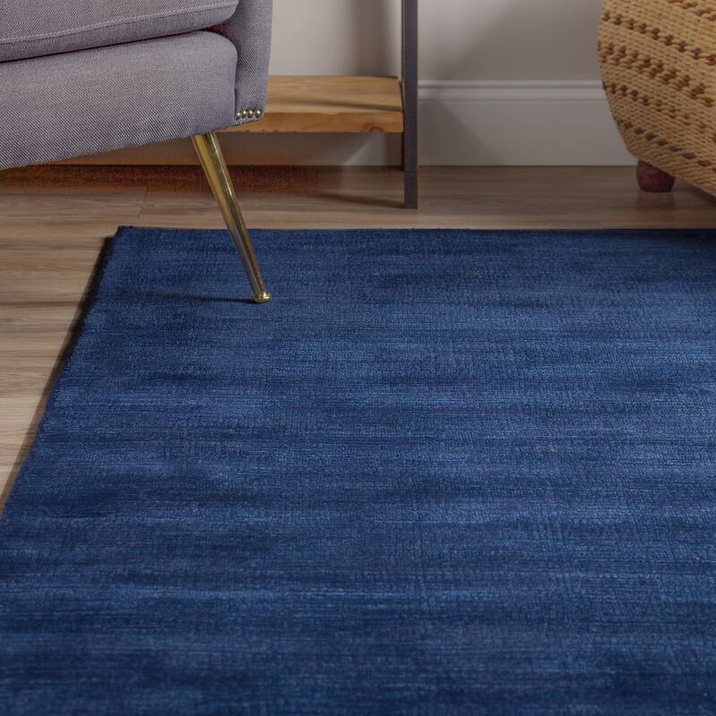 Addison Garrett Solid Blue Area Rug