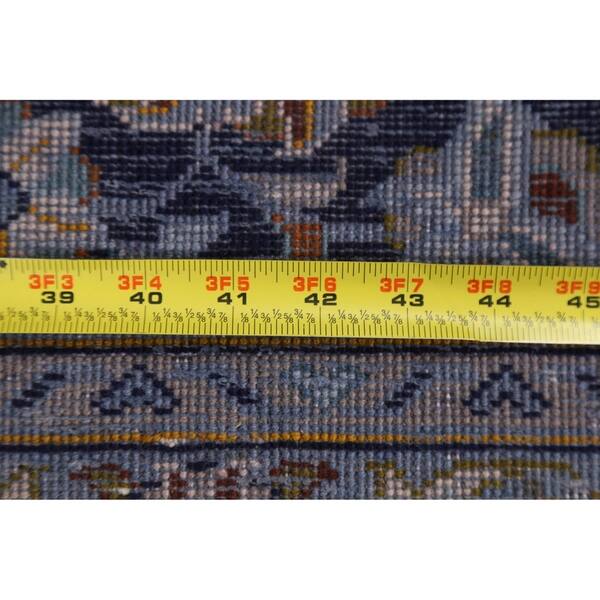 Shop Vintage Floral Kashan Persian Navy Blue Home Decor Area Rug