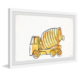 'Orange Cement Mixer' Framed Painting Print - Bed Bath & Beyond - 30802500