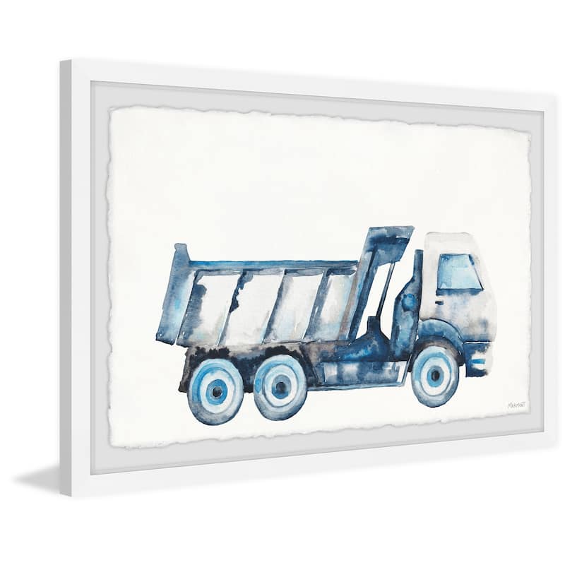 'Blue Dump Truck' Framed Painting Print - Bed Bath & Beyond - 30802505