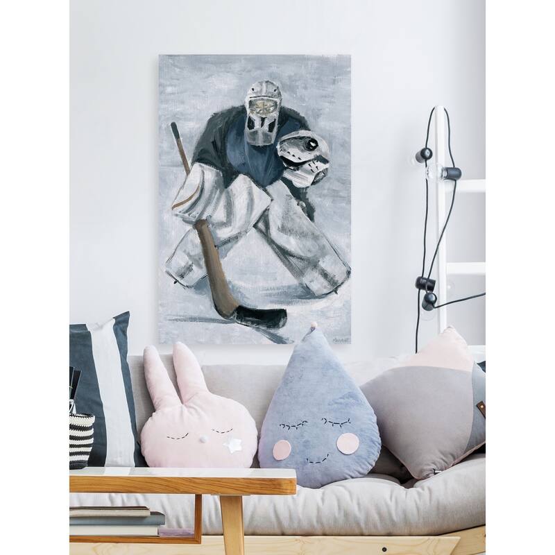 'Ice Hockey Goaltender' Painting Print on Wrapped Canvas