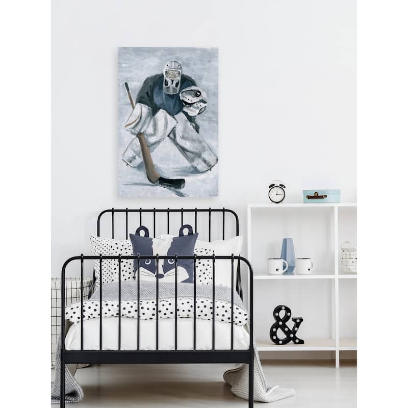 'Ice Hockey Goaltender' Painting Print on Wrapped Canvas