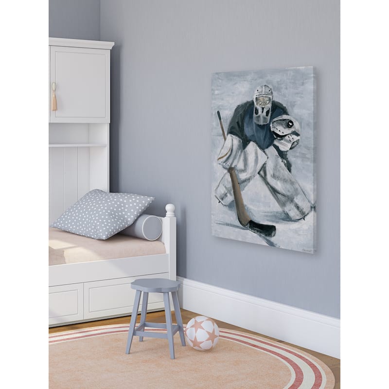 'Ice Hockey Goaltender' Painting Print on Wrapped Canvas