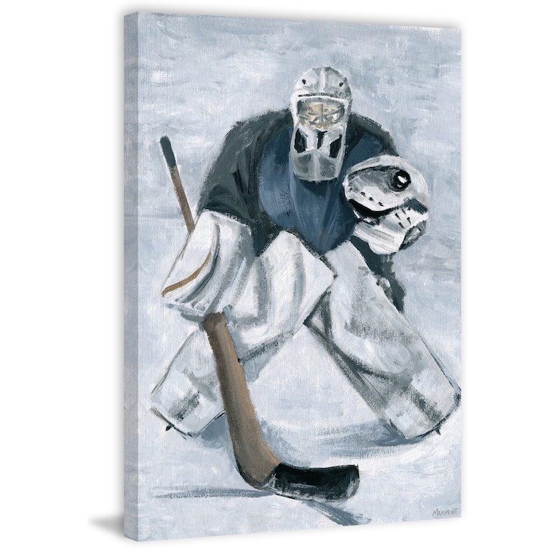 'Ice Hockey Goaltender' Painting Print on Wrapped Canvas