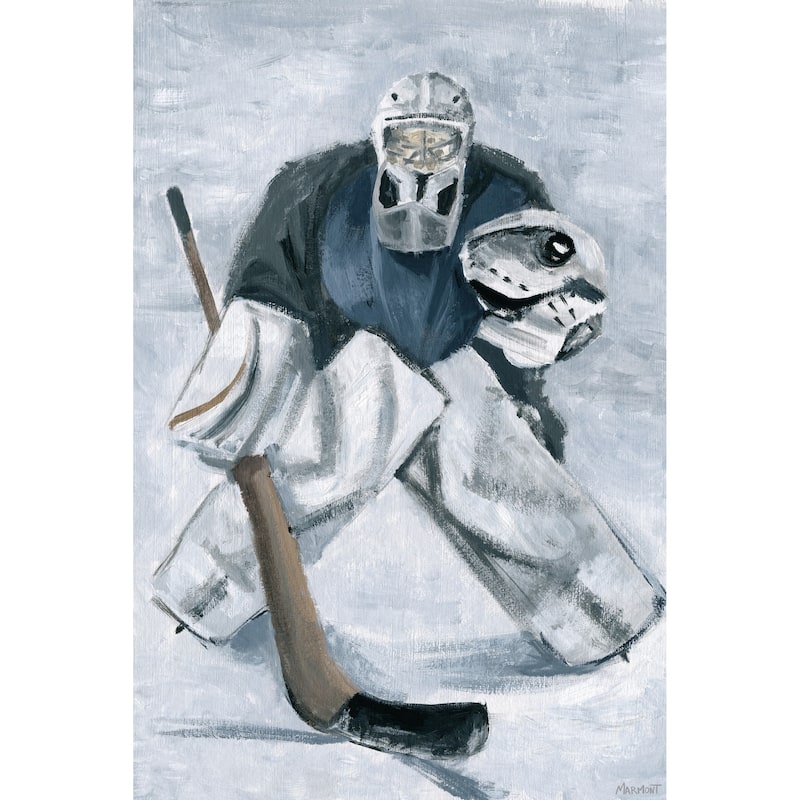 'Ice Hockey Goaltender' Painting Print on Wrapped Canvas