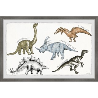 'mesozoic Era Animals' Framed Painting Print - Bed Bath & Beyond - 30802567