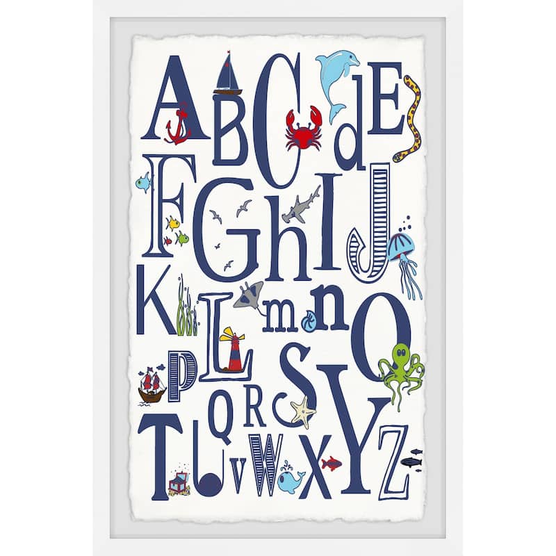 'ABC Nautical' Framed Painting Print