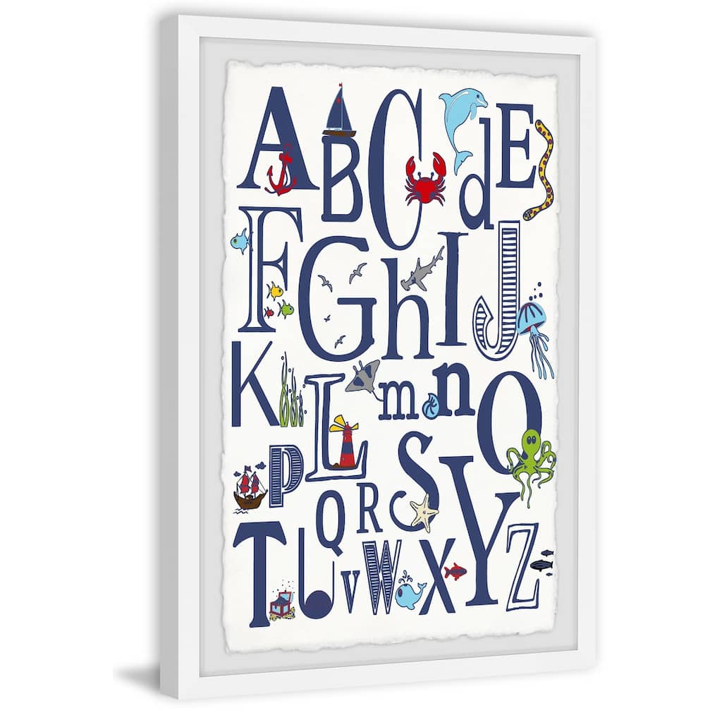 'ABC Nautical' Framed Painting Print