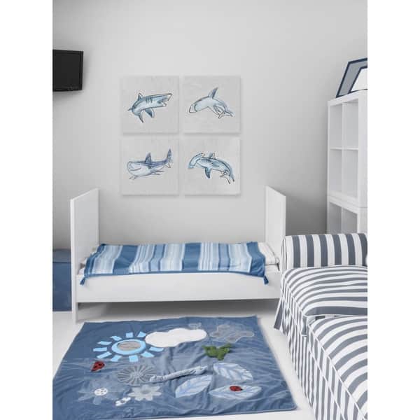 Moving Sharks Quadriptych Overstock 30802647