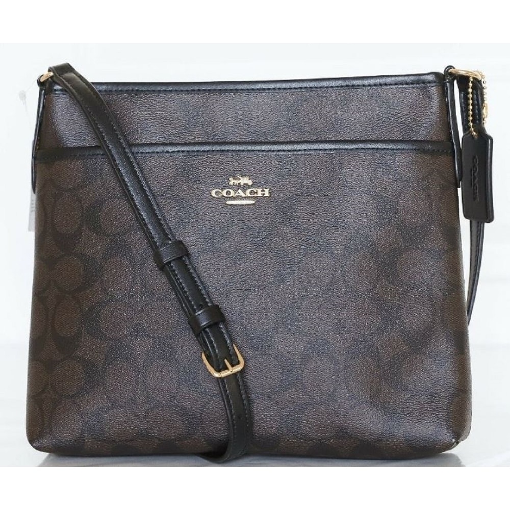black and grey coach bag