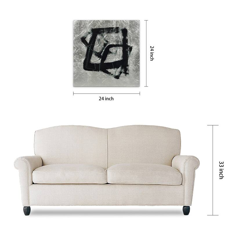 Tessellation Abstract Wall Art Printed on Tempered Glass & Silver Leaf