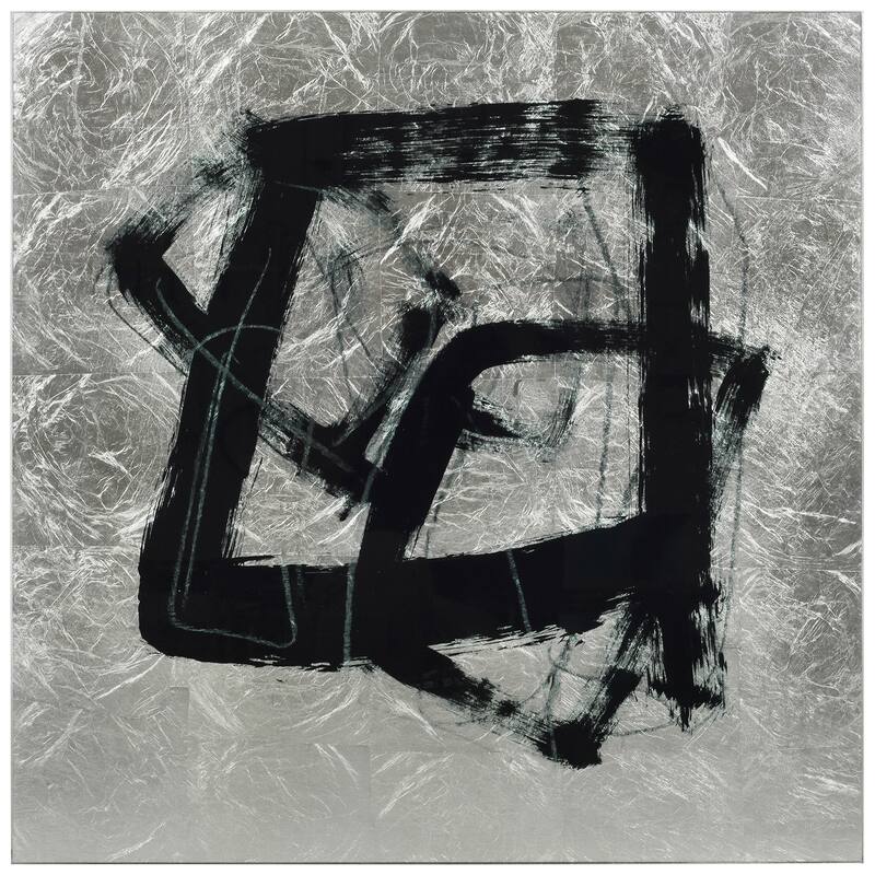 Tessellation Abstract Wall Art Printed on Tempered Glass & Silver Leaf