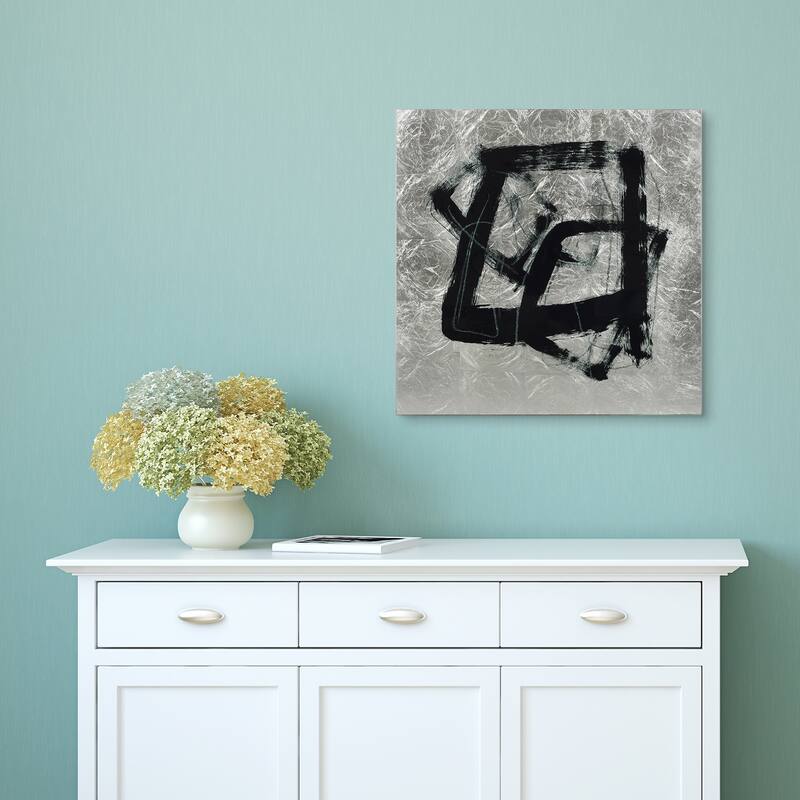 Tessellation Abstract Wall Art Printed on Tempered Glass & Silver Leaf