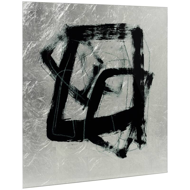 Tessellation Abstract Wall Art Printed on Tempered Glass & Silver Leaf