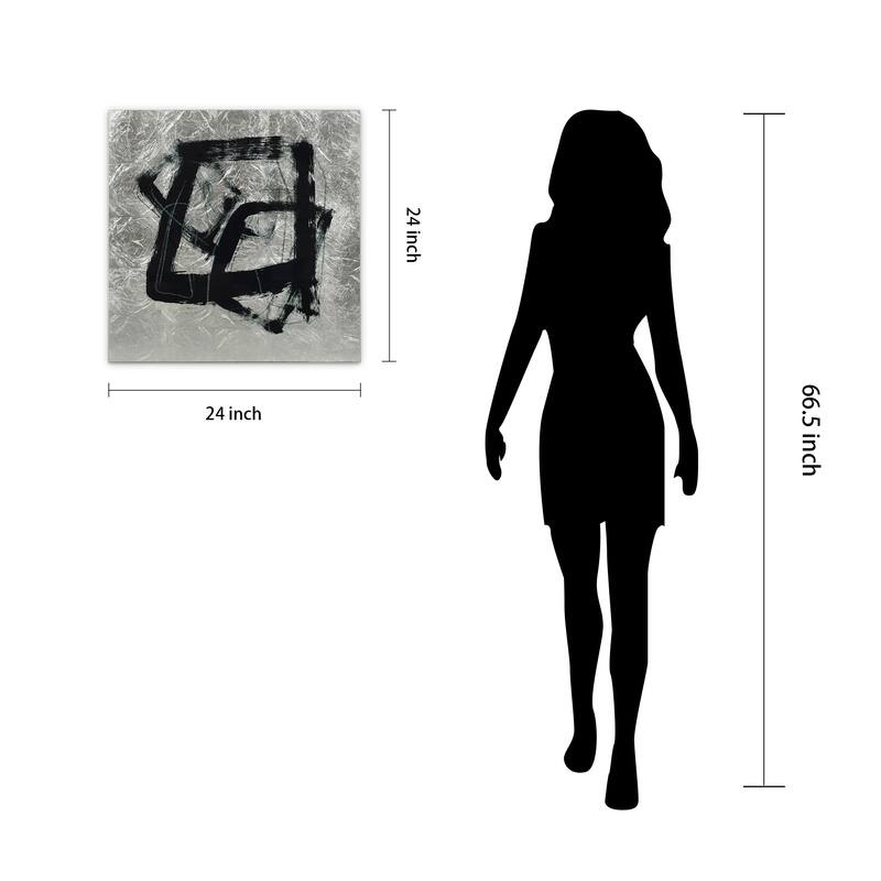 Tessellation Abstract Wall Art Printed on Tempered Glass & Silver Leaf