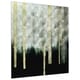 preview thumbnail 3 of 7, Treeline Abstract Wall Art Printed on Tempered Glass & Silver Leaf