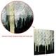 preview thumbnail 6 of 7, Treeline Abstract Wall Art Printed on Tempered Glass & Silver Leaf