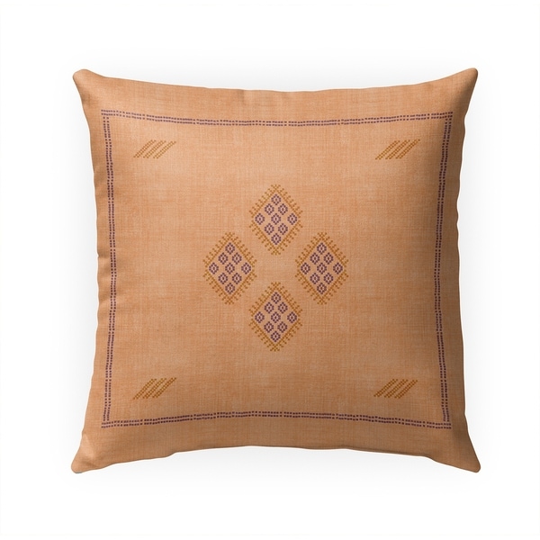 KILIM ORANGE Indoor|Outdoor Pillow By Becky Bailey - 18X18