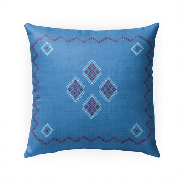 KILIM INDIGO Indoor|Outdoor Pillow By Becky Bailey - 18X18