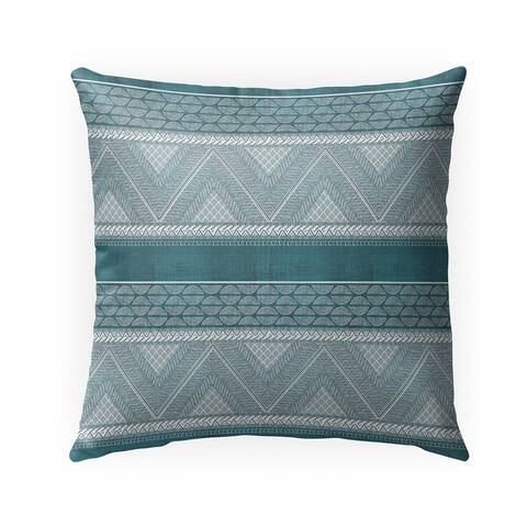 ARTISAN TRIBAL TURQUOISE Indoor Outdoor Pillow by Kavka Designs - 18X18