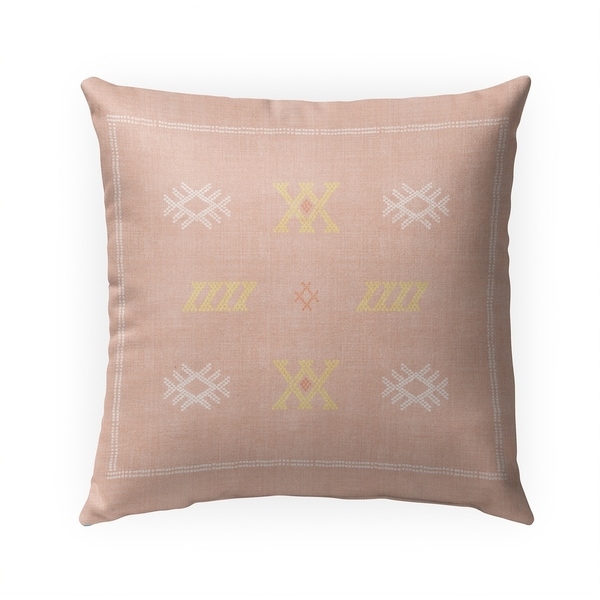 CASABLANCA KILIM DUSTY ROSE Indoor|Outdoor Pillow By Becky Bailey - 18X18