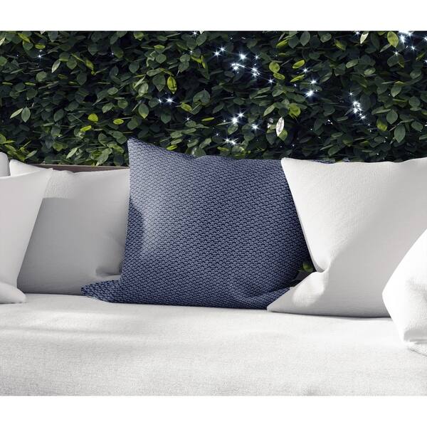 Outdoor Pillows with Insert Navy 18x18 Patio Accent Throw Pillows