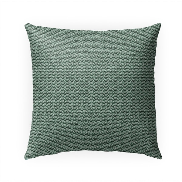 FISH SCALES GREEN Indoor|Outdoor Pillow By Becky Bailey - 18X18