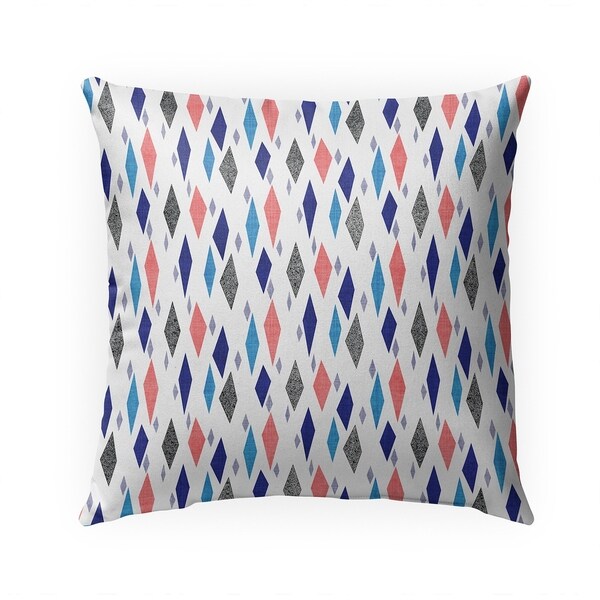 DANISH DIAMOND PINK BLUE Indoor|Outdoor Pillow By Becky Bailey - 18X18