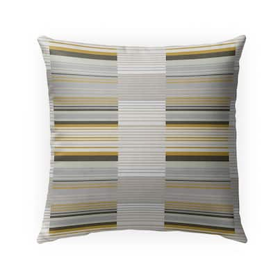 BAUHAUS STRIPE MUSTARD AND GREY Indoor|Outdoor Pillow By Kavka Designs ...