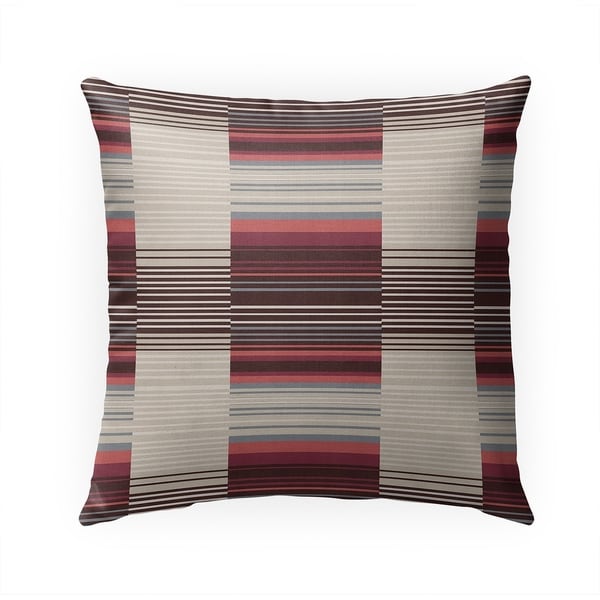BAUHAUS STRIPE MULTI Indoor|Outdoor Pillow By Becky Bailey - 18X18