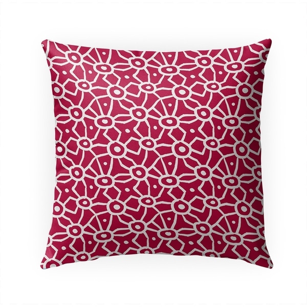 DOODLE RED Indoor|Outdoor Pillow By Becky Bailey - 18X18
